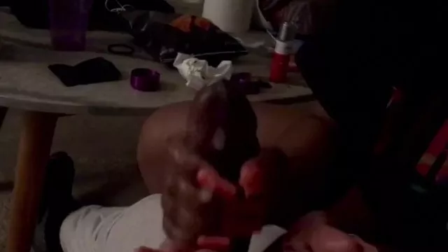 I let ONE of my FANS BEAT my DICK! Her nails MADE ME CUM!!