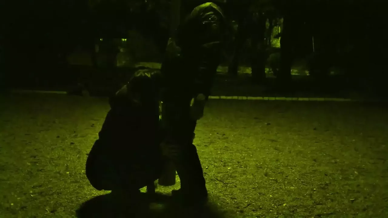 MILF Whore Gives a Blowjob on a Leash in a Public Place
