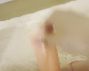 dildo drills dripping pussy pov