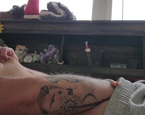 Solo masturbation orgasm nipple play